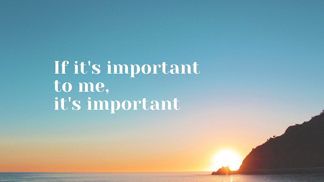 blog cover - if it's important to me it's important